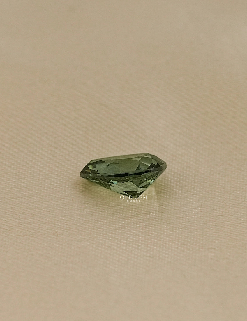 Fancy Deep Green Old Mine Pear Loose Diamond