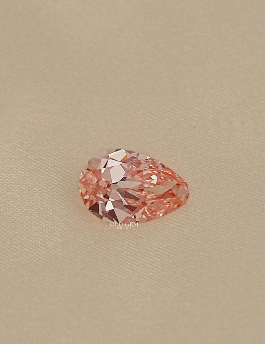 Vivid Pink Old Mine Pear Lab Grown Loose Diamond Lab Grown Diamond