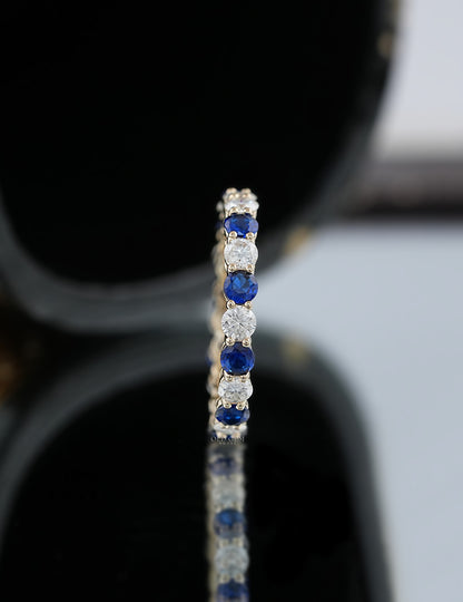 Sapphire Gemstone Eternity Band