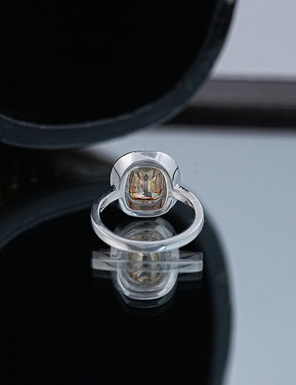 Old Mine Cushion Halo Ring