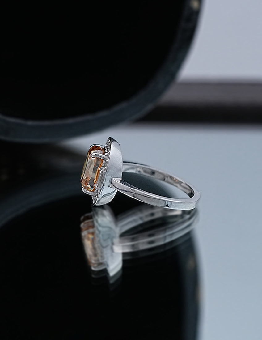 Old Mine Cushion Halo Ring