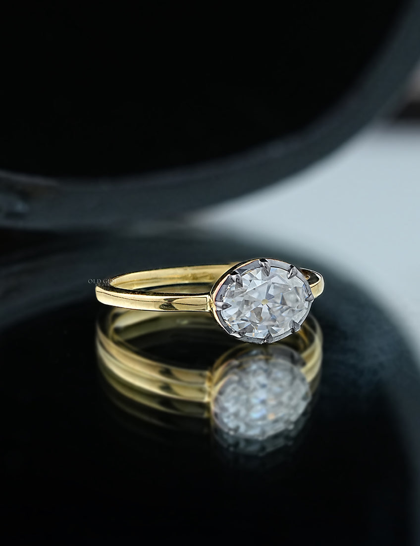 Old Mine Oval Solitaire Ring