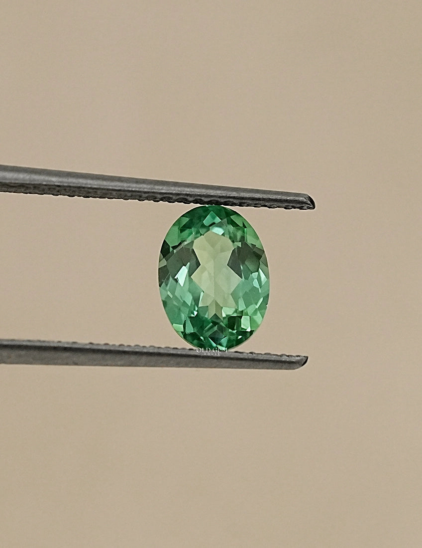 Oval Cut Green Sapphire Loose Gemstone Gemstone
