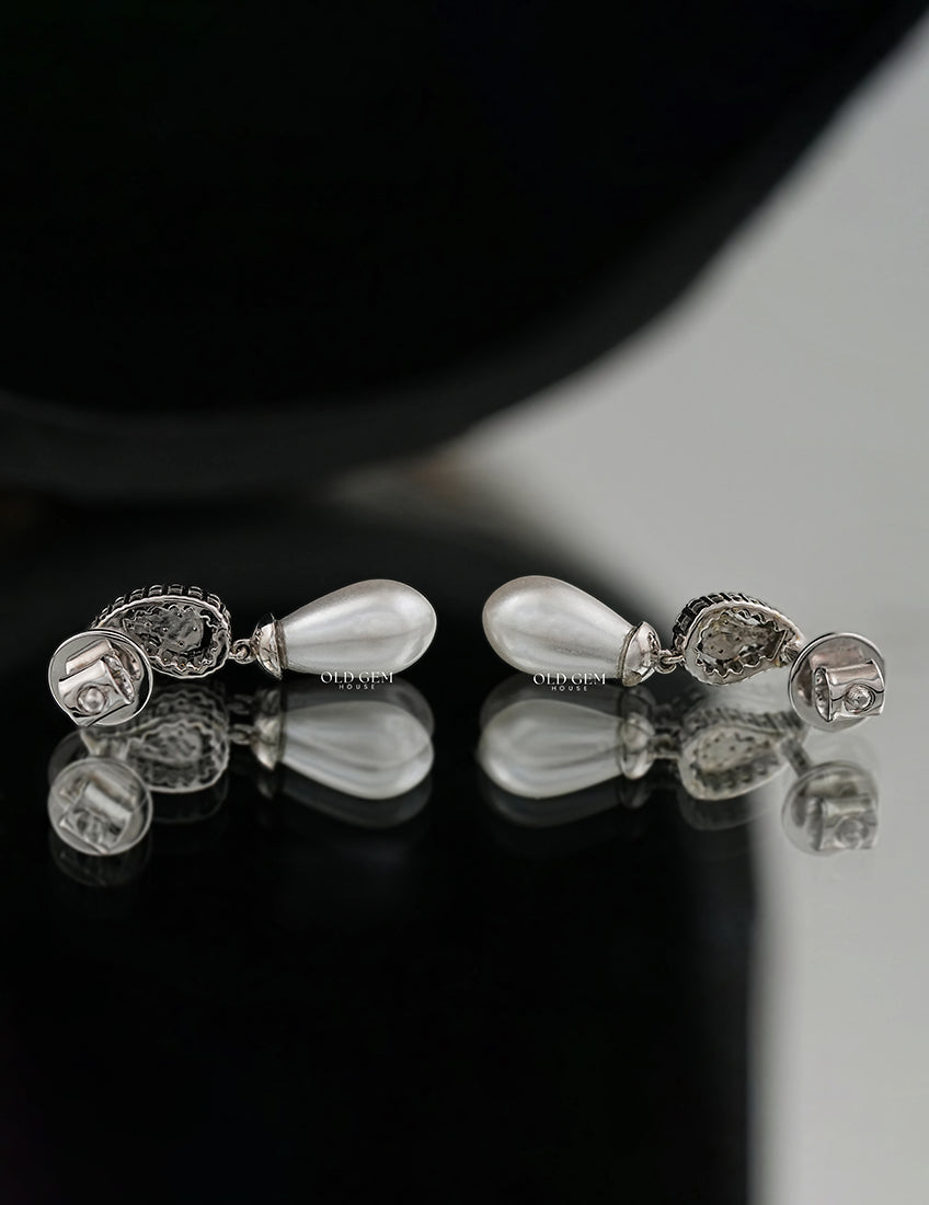 Pearl Gemstone Dangle Earrings Earrings