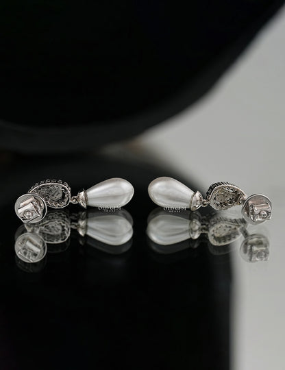 Pearl Gemstone Dangle Earrings Earrings