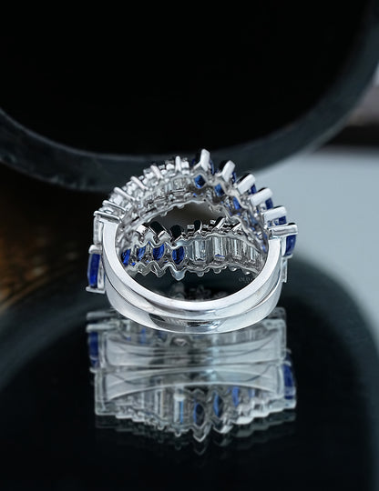 Marquise Sapphire & Baguette Cut Band