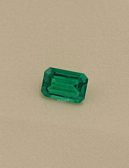 Green Colombian Emerald Cut Loose Gemstone Gemstone