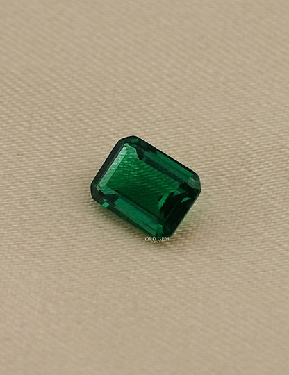Green Emerald Cut Loose Gemstone Gemstone