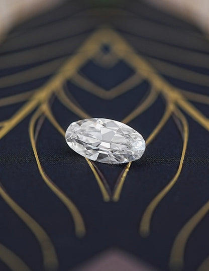 Old Mine Moval Lab Diamond --2.60 Ct
