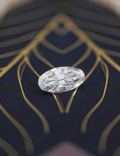 Old Mine Moval Lab Diamond --2.60 Ct