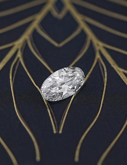 Old Mine Moval Lab Diamond -- 3.00 Ct