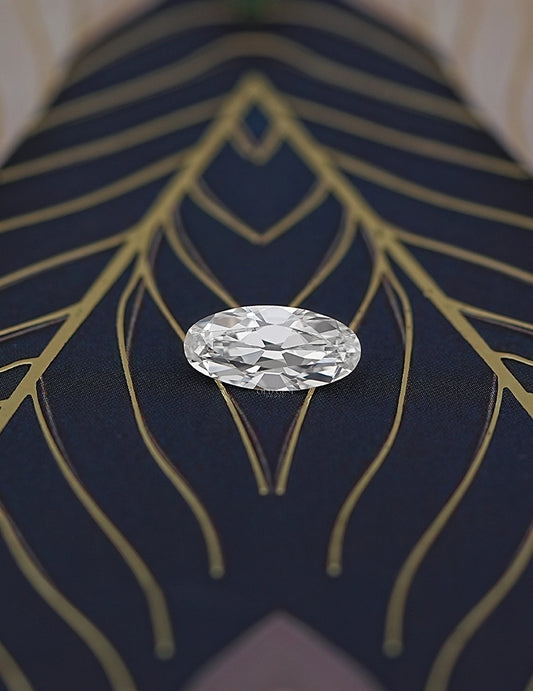 Old Mine Moval Lab diamond -- 3.10 Ct