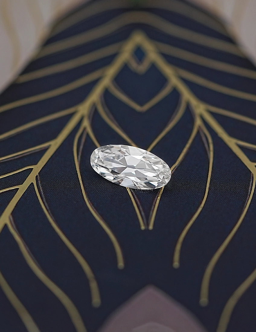 Old Mine Moval Lab diamond -- 3.10 Ct