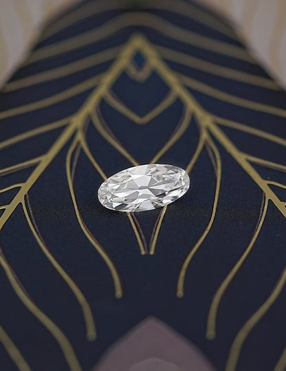 Old Mine Moval Lab diamond -- 3.10 Ct