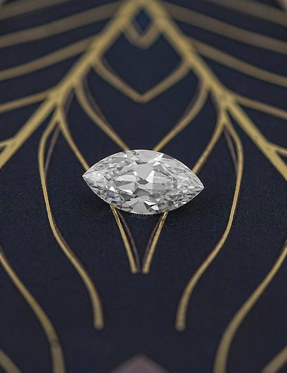 Old Mine Marquise Lab Diamond -- 3.20 Ct