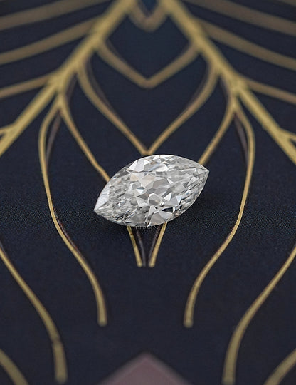 Old Mine Marquise Lab Diamond -- 3.20 Ct