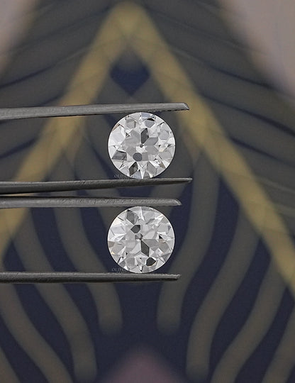 Paired Old European Round Lab Diamond -- 5.00 TCW