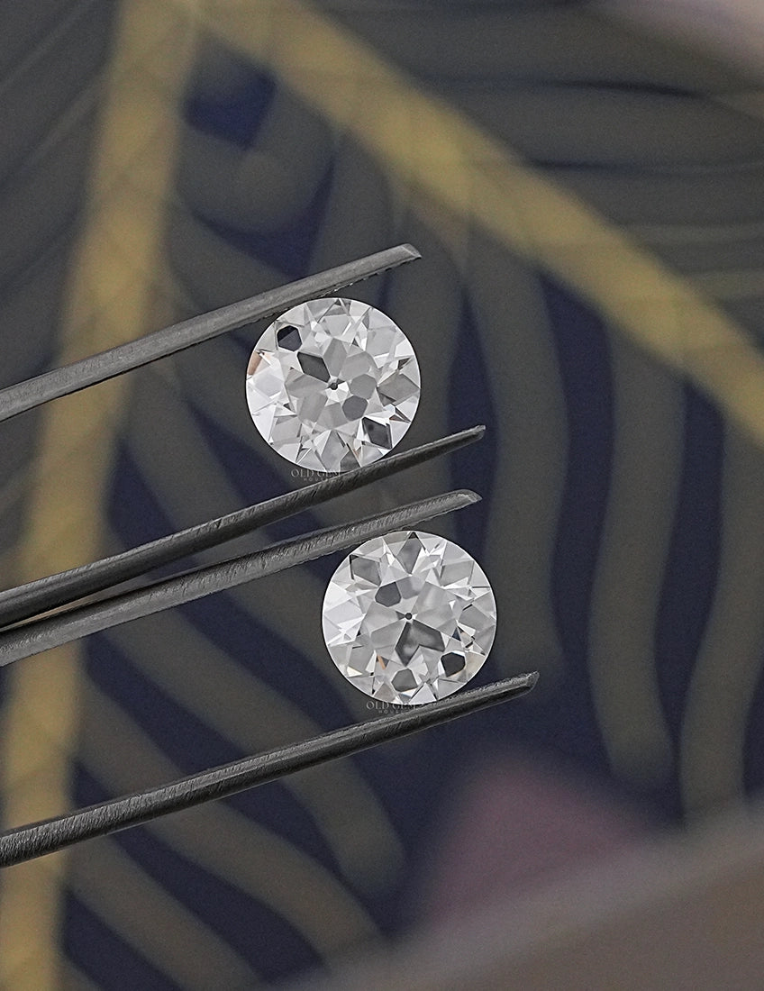 Paired Old European Round Lab Diamond -- 5.00 TCW