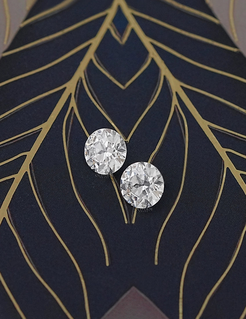 Paired Old European Round Lab Diamond -- 5.00 TCW