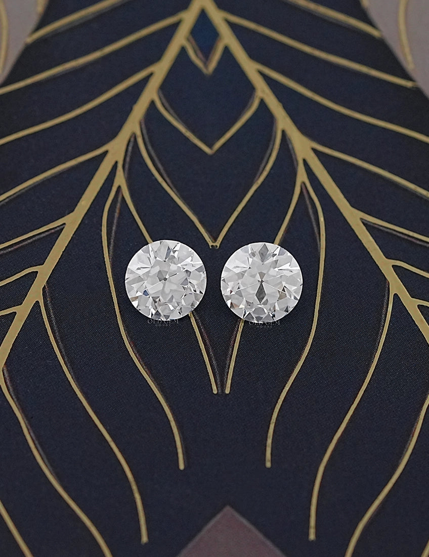 Paired Old European Round Lab Diamond -- 5.00 TCW