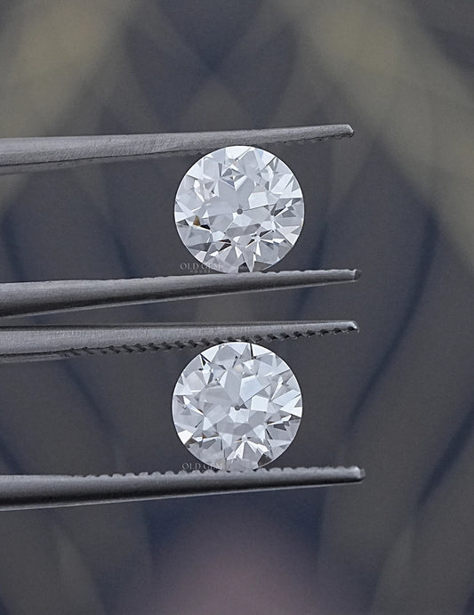 Paired Old European Round Lab Diamond -- 2.00 TCW