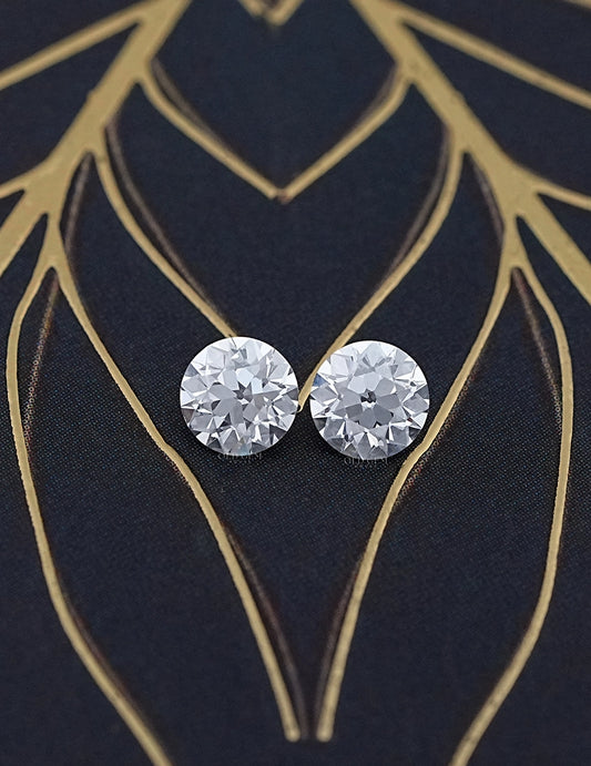 Paired Old European Round Lab Diamond -1.00 TCW