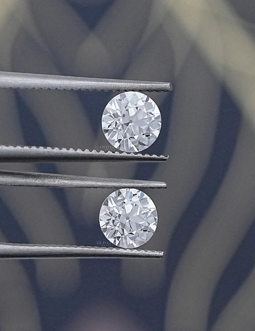 Paired Old European Round Lab Diamond -1.00 TCW