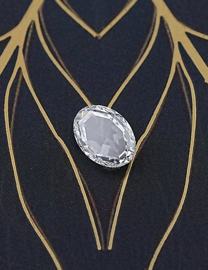 Rose Cut Oval Lab Diamond