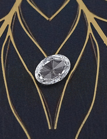 Rose Cut Oval Lab Diamond