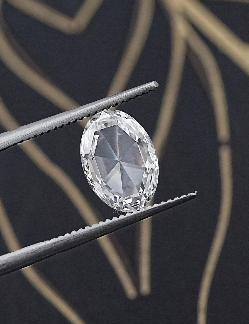 Rose Cut Oval Lab Diamond