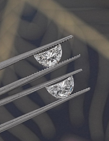 Crescent Half Moon Lab Diamond Loose