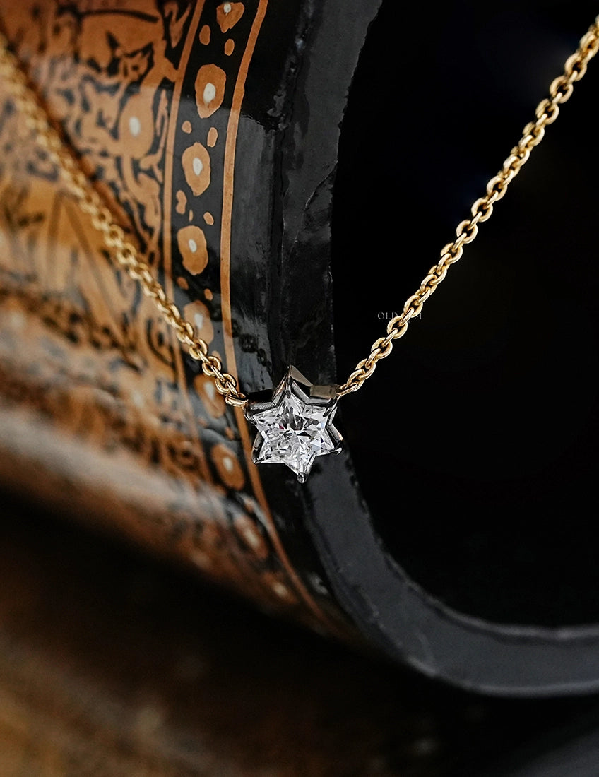 Star Cut Lab Diamond Pendant