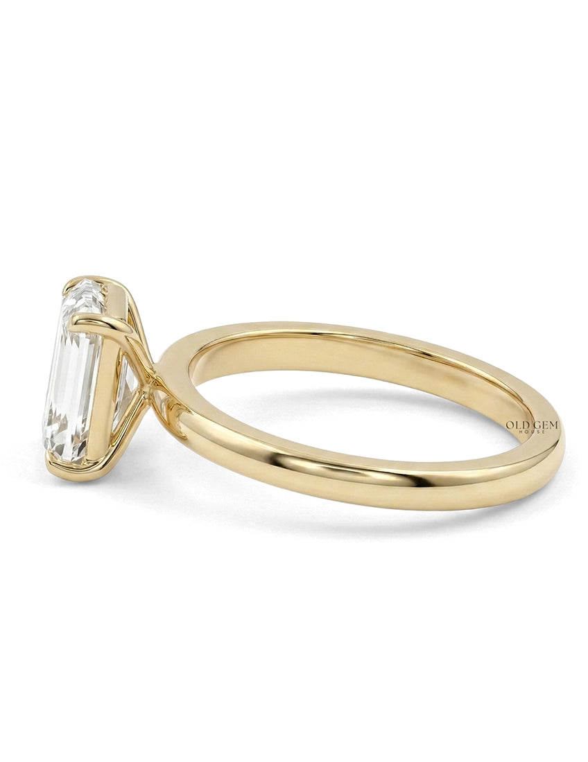 Georgian Criss Cut Diamond Solitaire Engagement Ring Engagement Ring