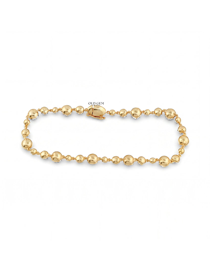 Old European Round Diamond Tennis Bracelet Bracelet
