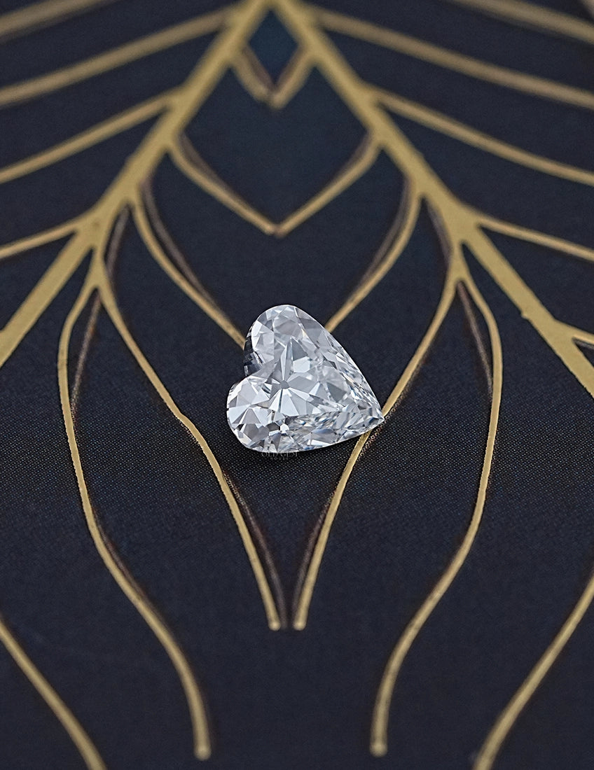Old Mine Heart Cut Lab Grown Loose Diamond Old Mine Heart