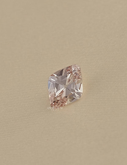 Light Champagne Old Mine Lozenge Lab Diamond Lab Grown Diamond