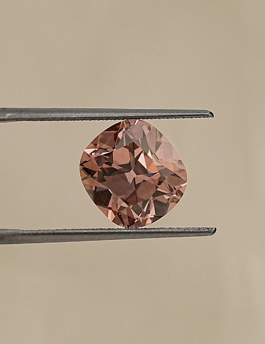 Old Mine Cushion Cut Lab Champagne Diamond Lab Grown Diamond