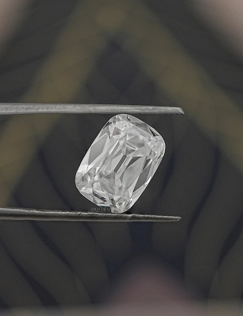 5.05 CT Lab Grown Old Mine Cushion Cut Diamond Lab Grown Diamond