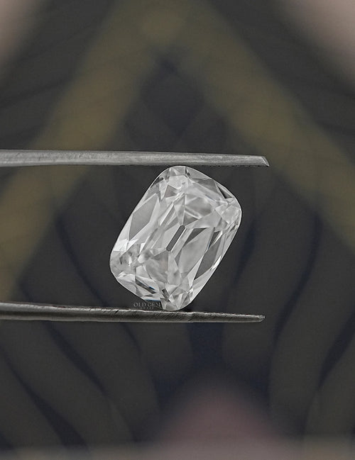 5.05 CT Lab Grown Old Mine Cushion Cut Diamond