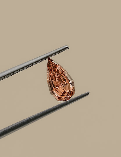 Step Cut Pear Lab Loose Champagne Diamond Lab Grown Diamond