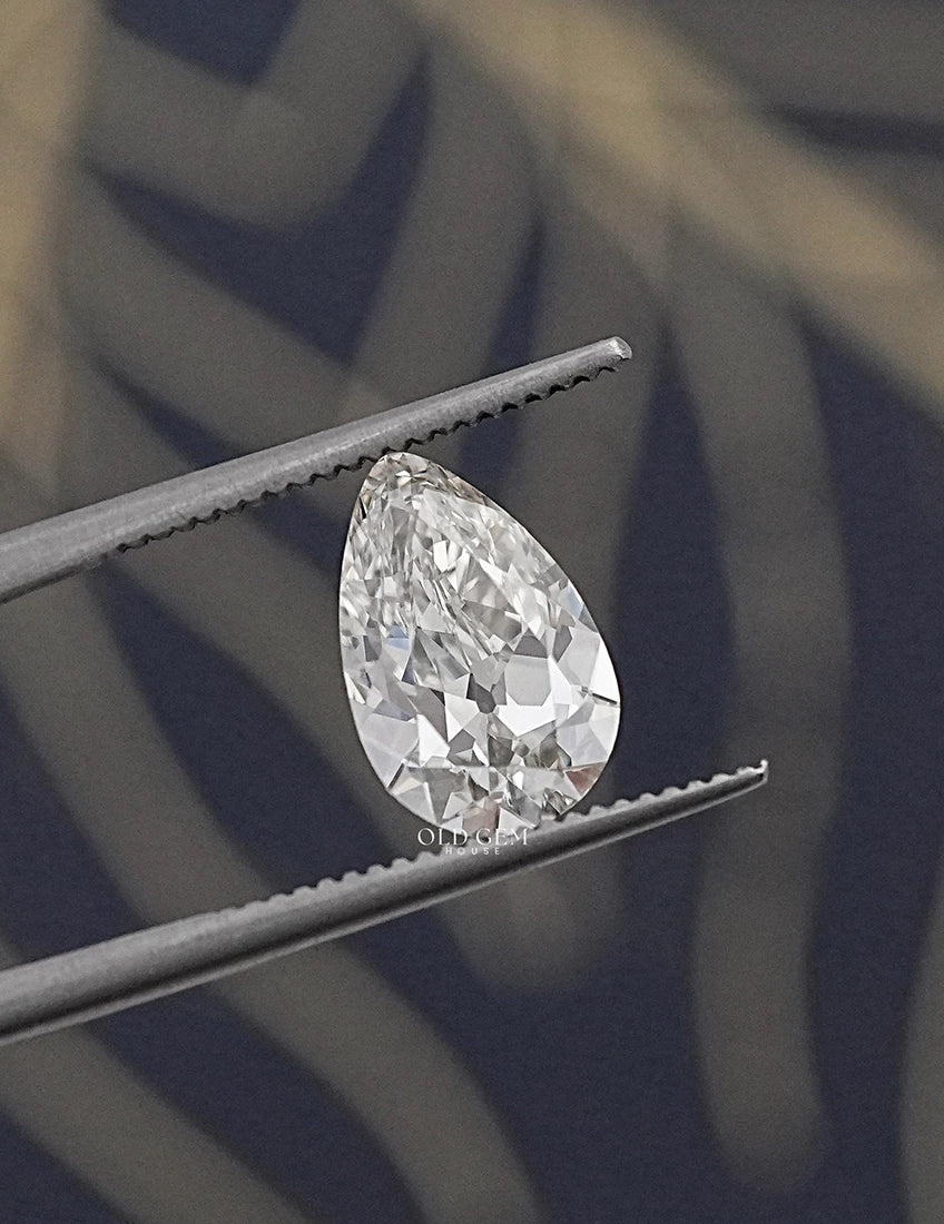 Loose Old Mine Pear Lab Grown Diamond-IJ/VS