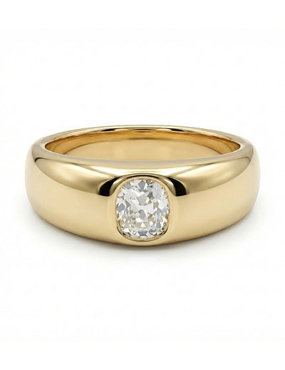 Old Mine Cushion Cut Flush Set Band Georgian Era