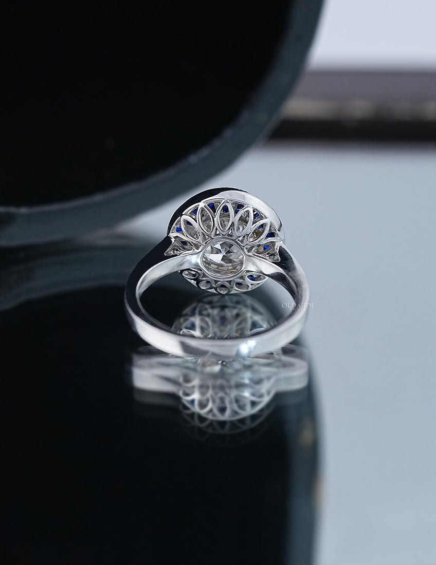 Old European Round Halo Ring