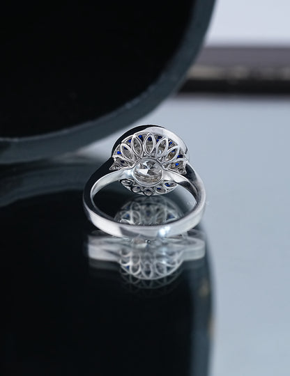 Old European Round Halo Ring