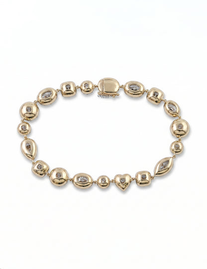 Multi Shape Old Mine Cut Lab Diamond Tennis Bracelet Bracelet
