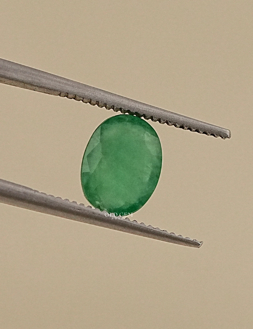 Natural Green Oval Cut Gemstone Loose Diamond
