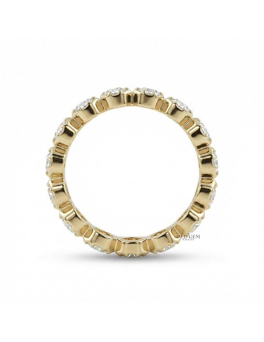 Old European Round Cut Eternity Wedding Band Wedding Band