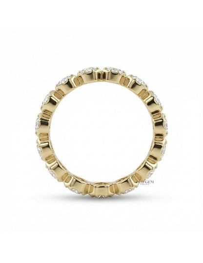 Old European Round Cut Eternity Wedding Band Wedding Band