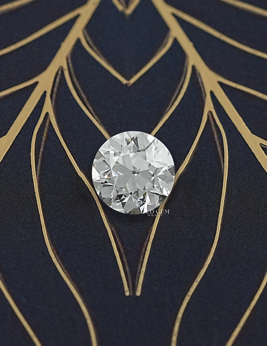 3.50 Carat Old European Round Cut Lab Diamond Lab Grown Diamond