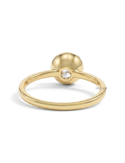 Georgian Old European Round Lab Diamond Solitaire Ring Engagement Ring